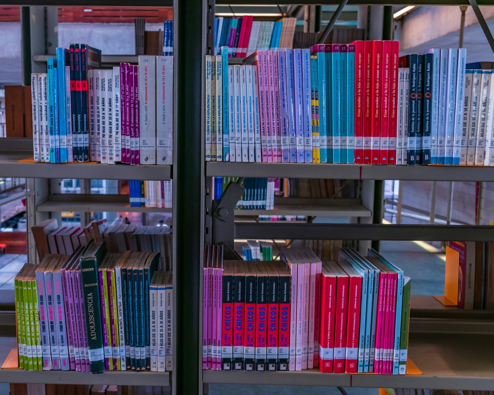 Books on a shelf