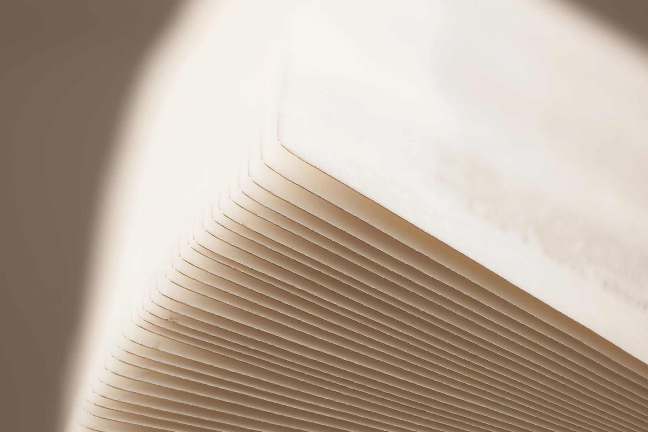Close-up of stacked book pages